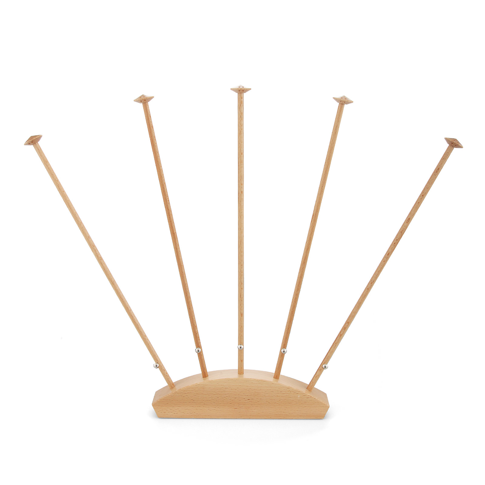 Wooden table flag stand, 5-slot