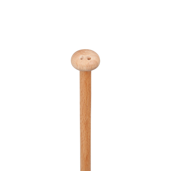 Table flag stand wood, height 42 cm, detail: tip