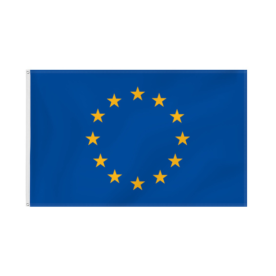 Custom Flags: Flag in Landscape Format with Eyelets, Council of Europe/EC