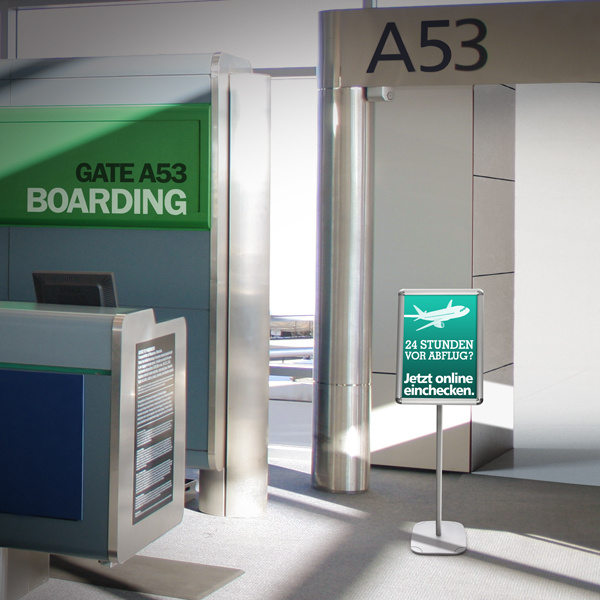 Display Stand Info Board A3 Portrait Orientation