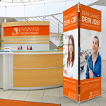 Triple Display, for advertising and information on 3 job offers