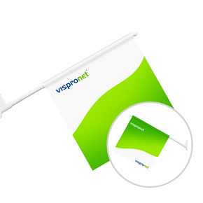 Kiosk flag, slanted lower edge