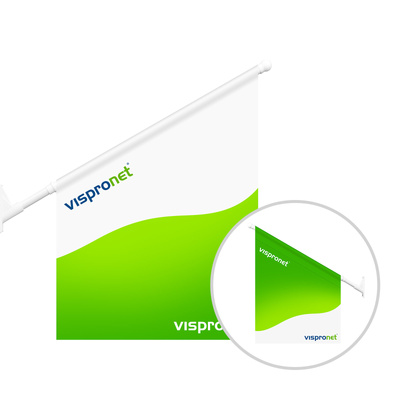 Kiosk flag, straight lower edge