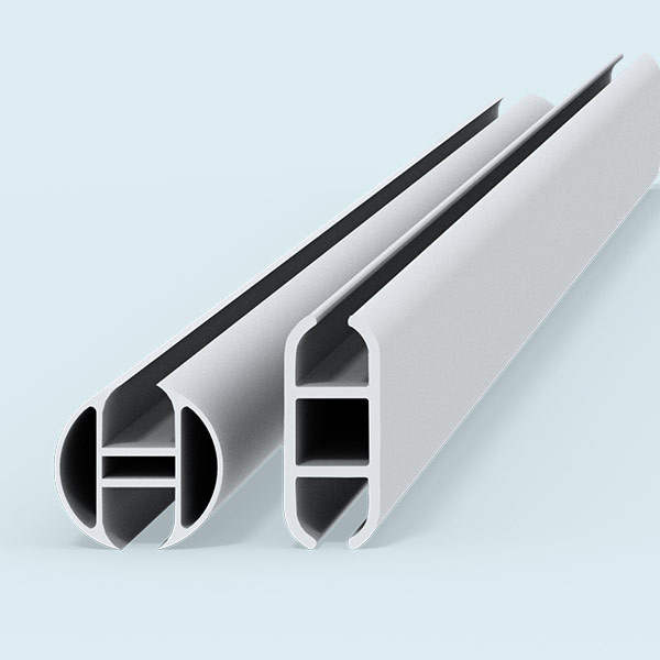 Aluminum keder profile ø 30 mm and aluminum keder profile 17 x 44 mm