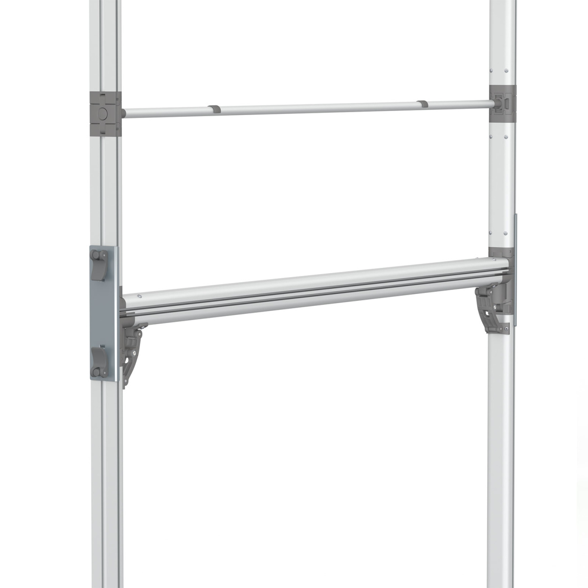 Flexible keder frame, detail: 180° connector for stabilization