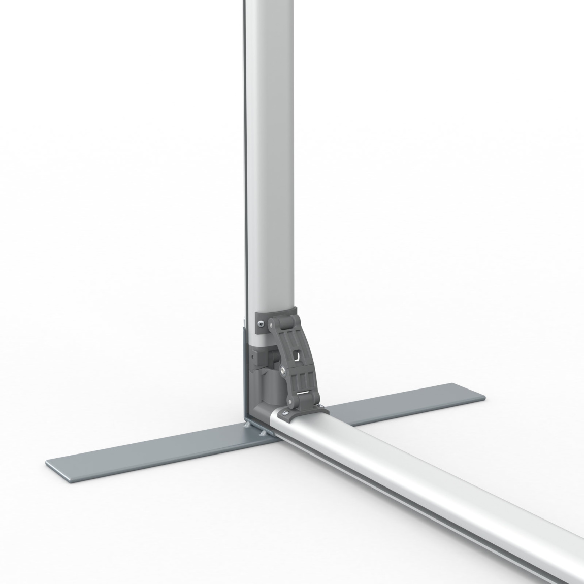 Flexible keder frame, detail: corner foot