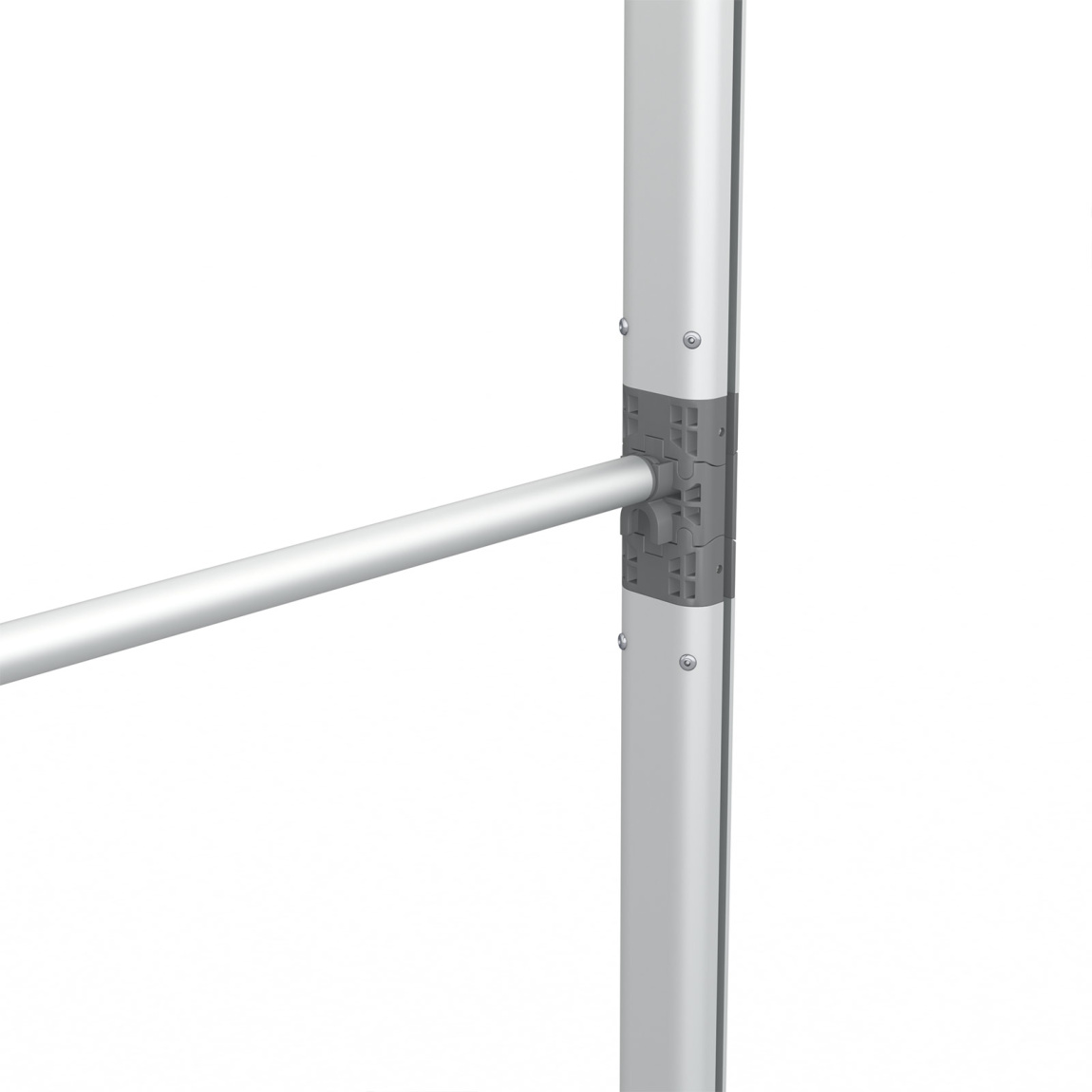 Flexible keder frame, detail: support rods
