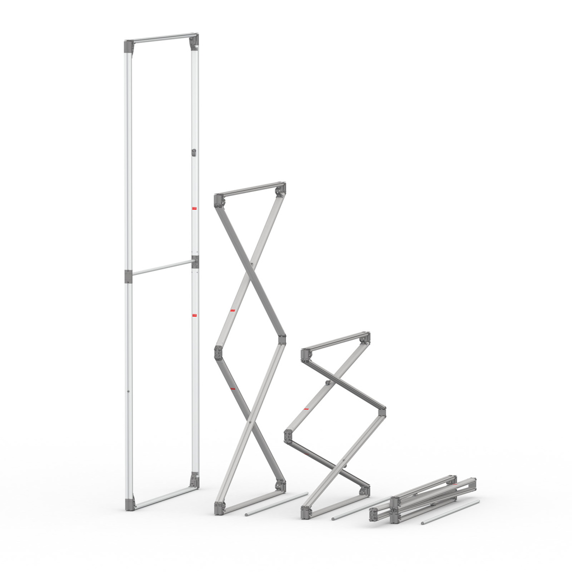 Folding process for keder frame flex 250 x 100 cm