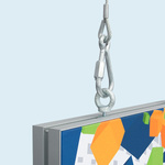 Detail: Suspension BGV C1 with eye bolt and wire suspension cable