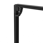 Flexible keder frame, detail: top corner
