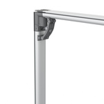 Flexible keder frame, detail: top corner
