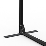 Flexible keder frame, detail: corner foot