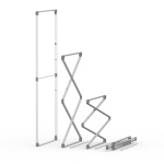 Folding process keder frame Flex 250 x 100 cm