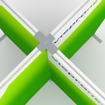Flexible keder frame, detail: frame connection