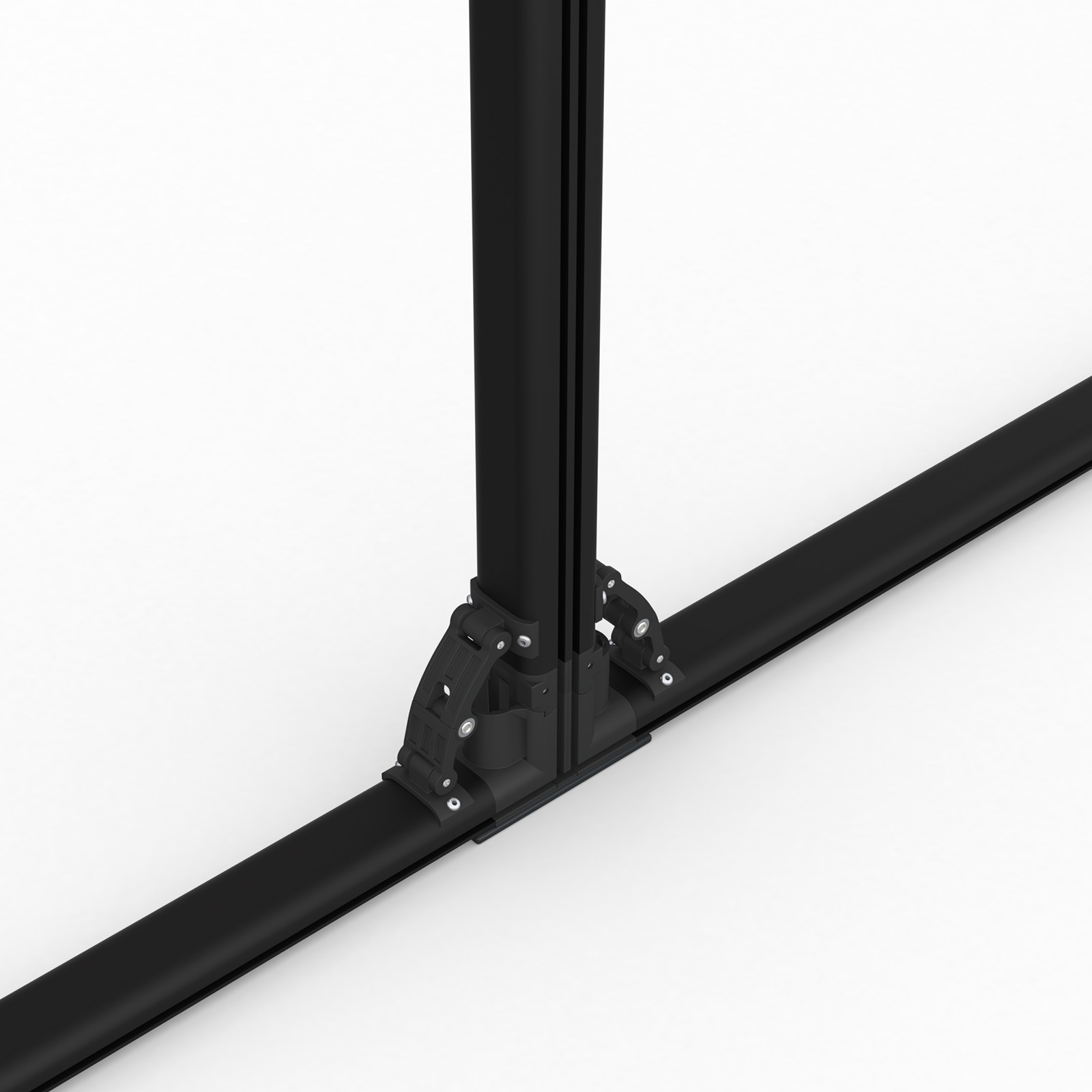 Flexible keder frame, detail: use of the base plate