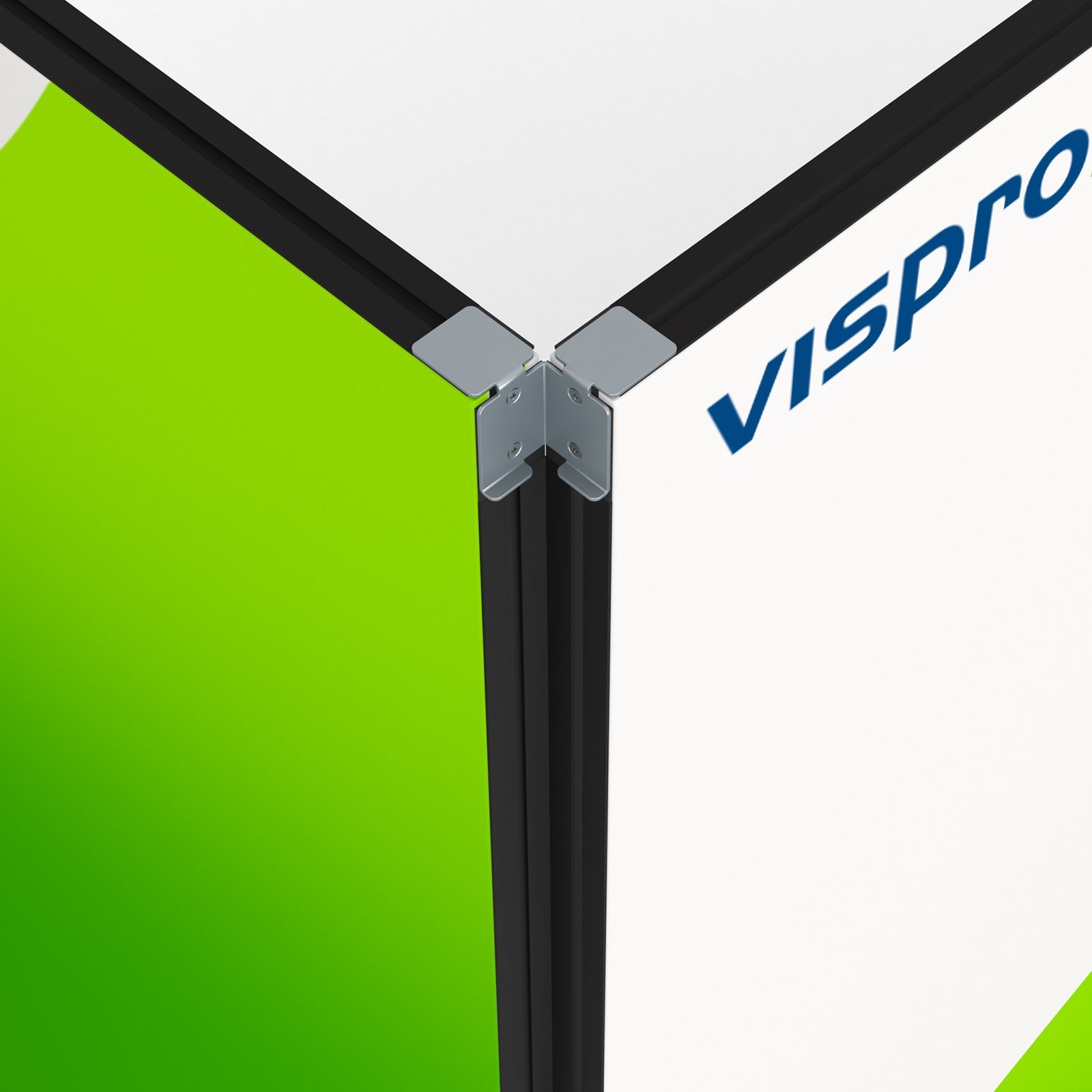 Flexible keder frame, detail: 90° joint