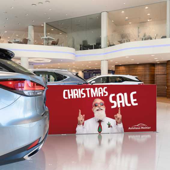 Flexible keder frame as advertising space for promotions