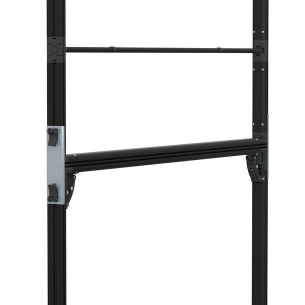 Flexible keder frame, detail: 180° connector for stabilization