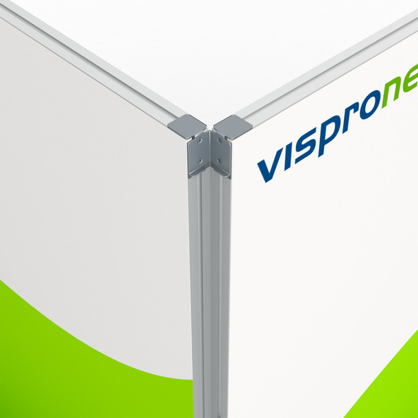Flexible keder frame, detail: 90° joint