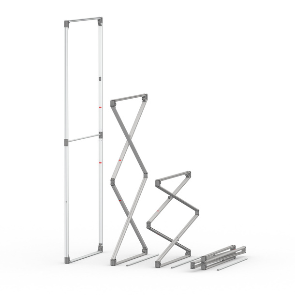 Folding Process Keder Frame Flex 250 x 100 cm