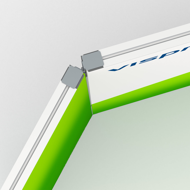Flexible keder frame, detail: frame connection
