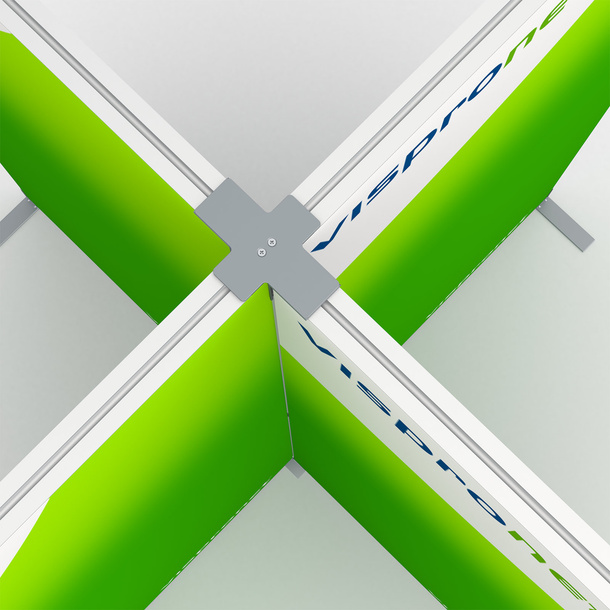 Flexible keder frame, detail: frame connection