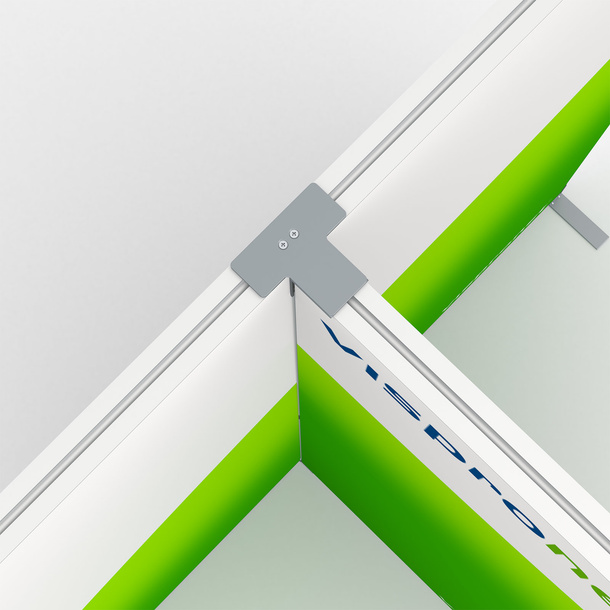 Flexible keder frame, detail: frame connection