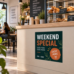 Stickers made from white, removable adhesive film – perfect for promotional campaigns at the point of sale