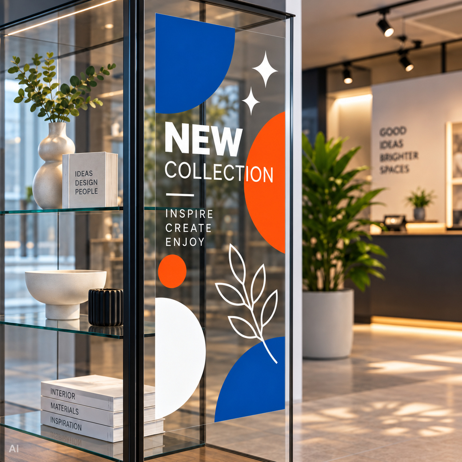Transparent stickers with white ink for decoration and signage