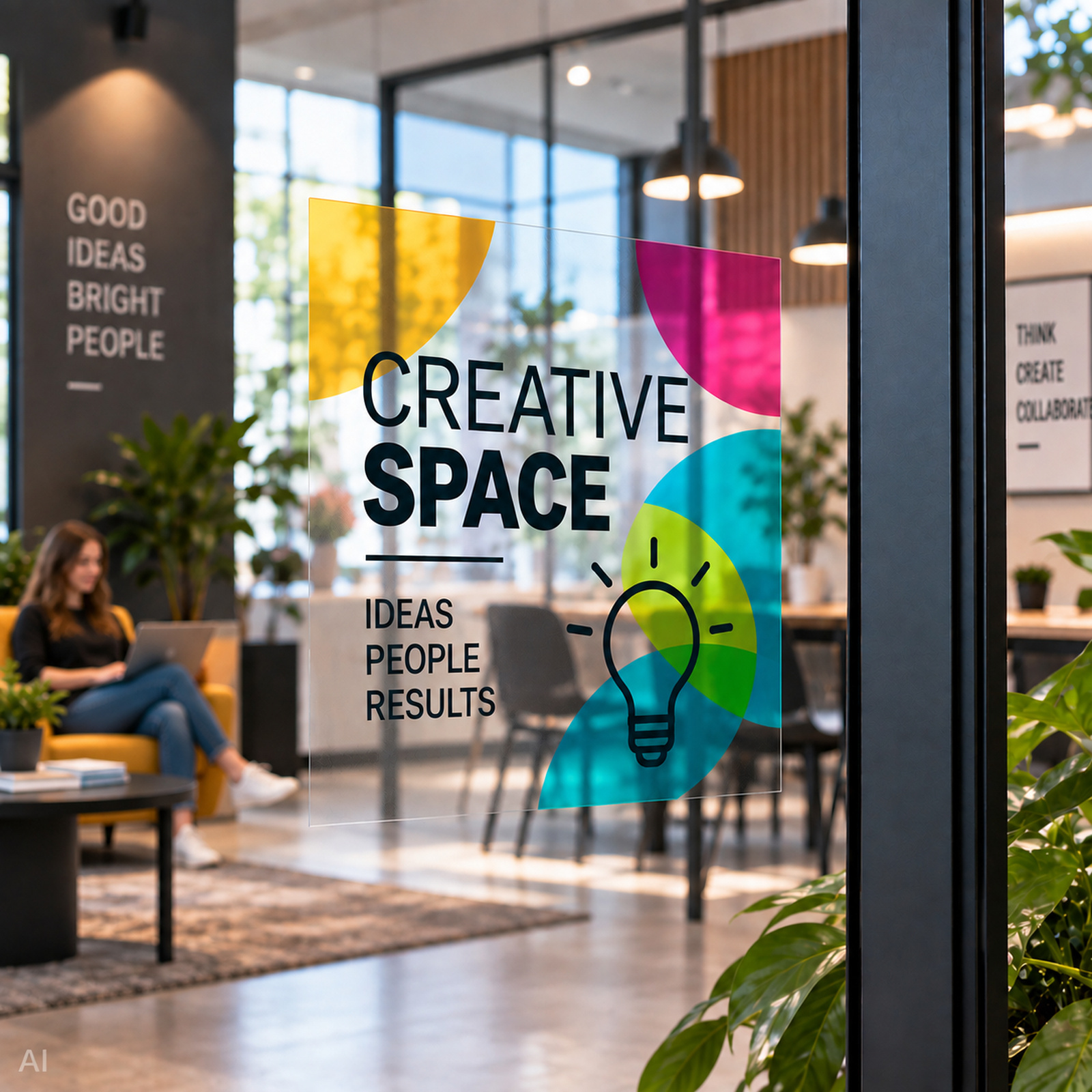 Transparent sticker with no white print – perfect for workspaces and offices