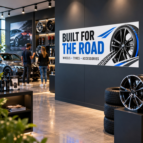 Permanent stickers as a long-lasting advertising solution on smooth surfaces in retail outlets and showrooms