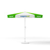 Small umbrella with crank ø 250 cm, white frame