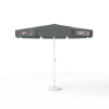 Parasol with logo print, Ø 300 cm, 4 segments printed alternately with 2 different designs