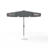Parasol with logo print, Ø 300 cm, 4 segments printed alternately with 2 different designs
