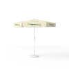Parasol with logo print, Ø 250 cm, all 6 segments printed with the same design