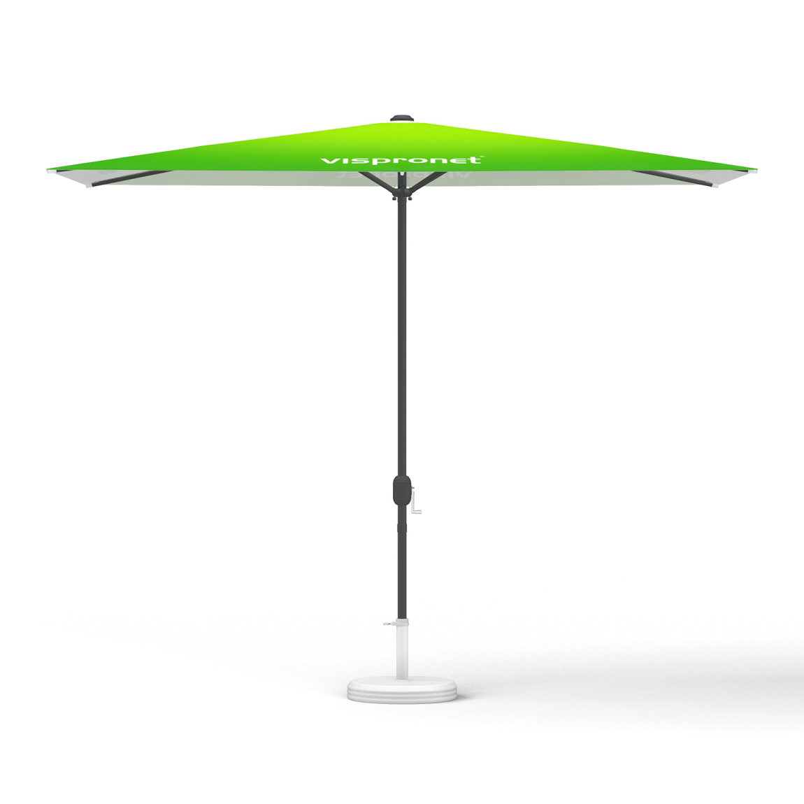 Small umbrellas with crank, square, without valance, 300 x 200 cm