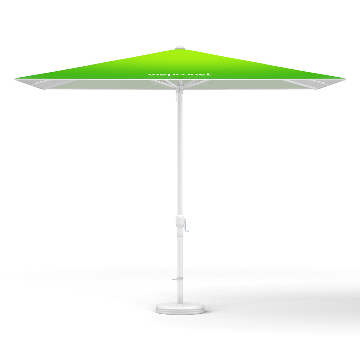 Small square umbrellas with crank, without valance, 300 x 300 cm