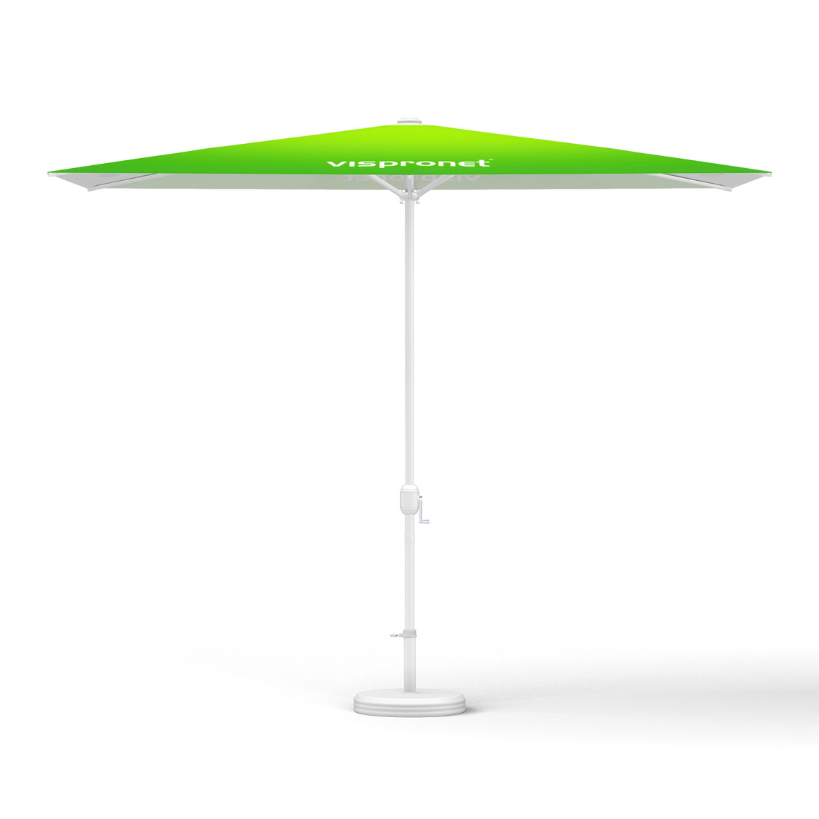 Small umbrellas with crank, square, without valance, 300 x 200 cm