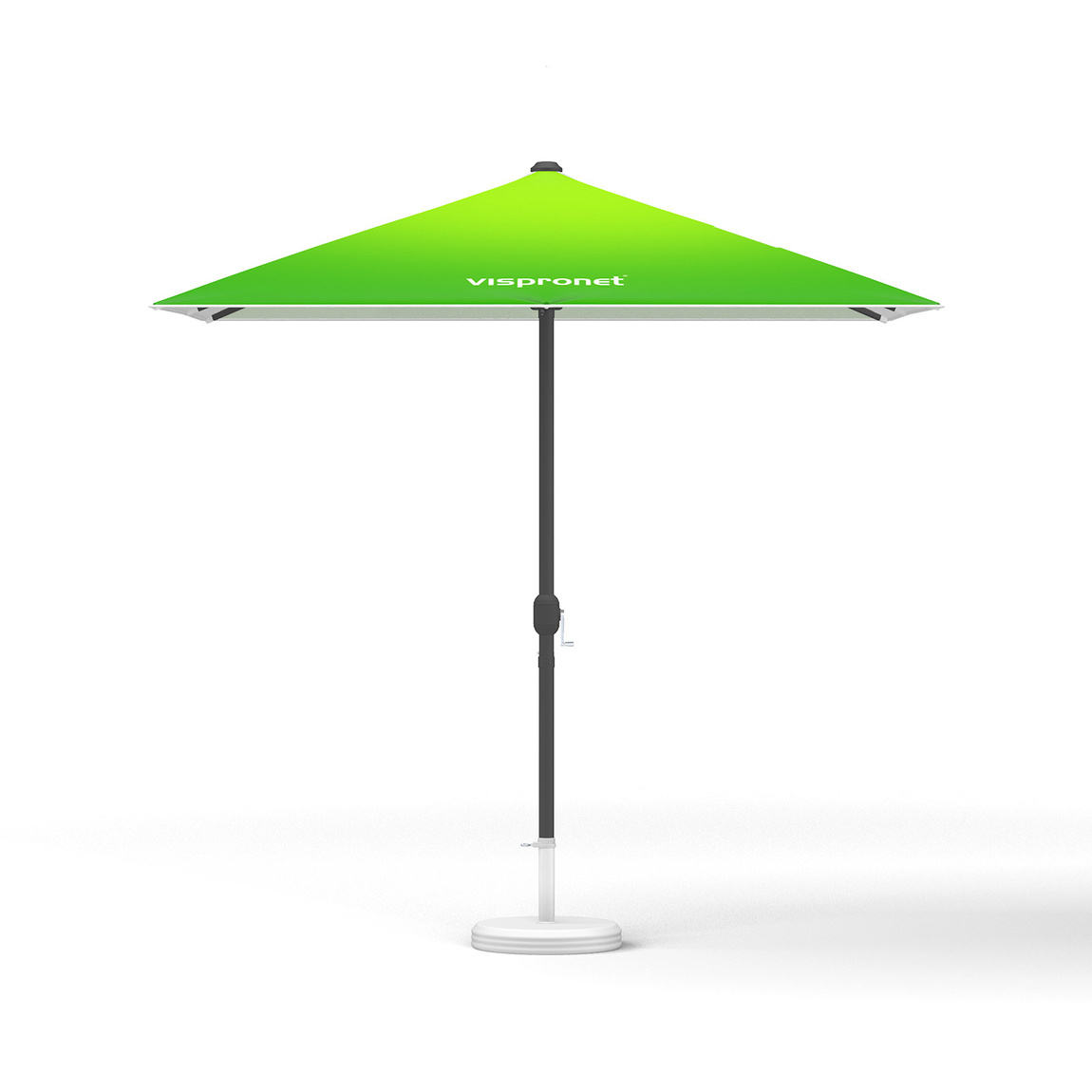 Small umbrellas with crank, square, without valance, 250 x 250 cm