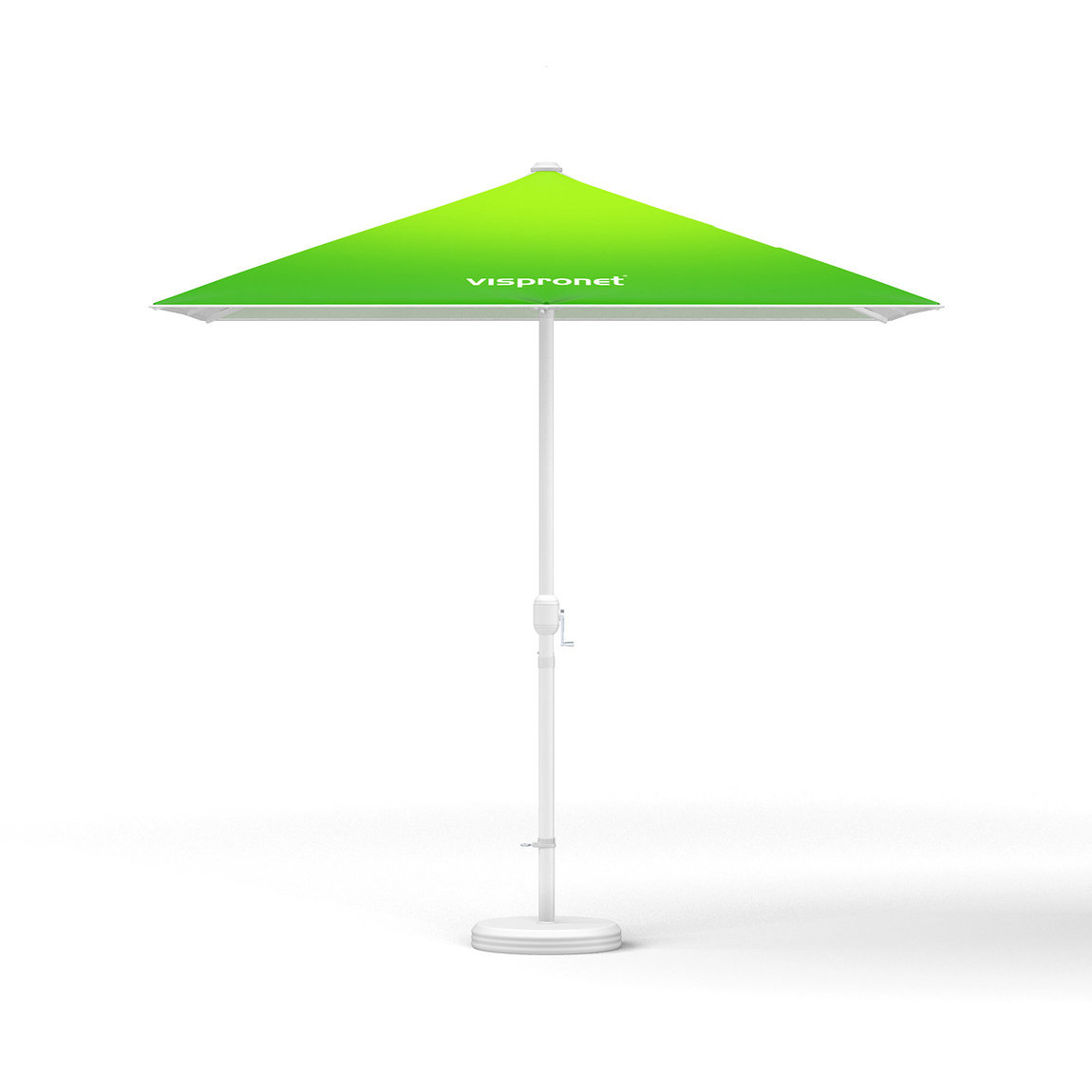 Small square umbrellas with crank, without valance, 250 x 250 cm