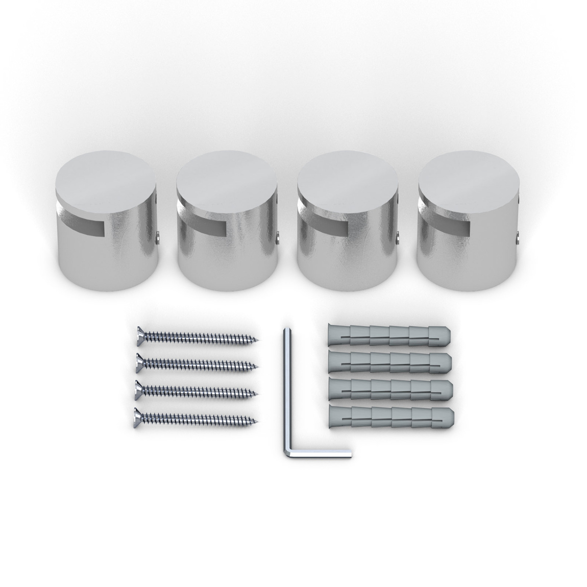 Clamp holder stainless steel ø 25 mm/15 mm, for panel thickness 2-5 mm