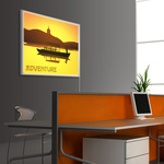 LED snap frame with backlit film in landscape format