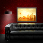 LED snap frame with backlit film in landscape format