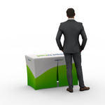 Floor-length table cover - Back with zipper closure