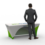 Floor-length table cover - Backside with cutout