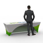 Floor-length table cover - Backside with cutout