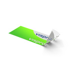 White ink behind colors: printed design is opaque, unprinted areas are transparent