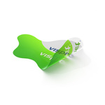 Transparent film without white ink: printed design remains translucent, unprinted areas are transparent