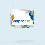 Example: Rectangular Curved Ceiling Hanger - 150 x 100 x 150 cm (W x H x D)