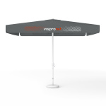 Sonnenschirm mit Logodruck, 300 x 300 cm, alle 4 Segmente mit 1 Motiv bedruckt